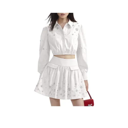 Self Portrait Рубашка Женская Чисто Белая