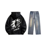 Комплект (Черные стандартные + Ностальгические синие джинсы)