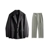 Чёрный (Светло-зелёные повседневные штаны)