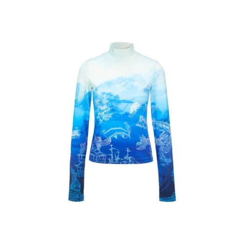 Feng Chen Wang Серия китайских живописных принтов T-рубашка Женская