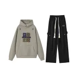 Комплект одежды (Хаки топ + Ночные черные штаны)