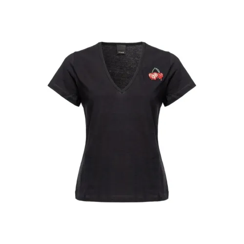 PINKO Стандартная T-рубашка Женская Черная