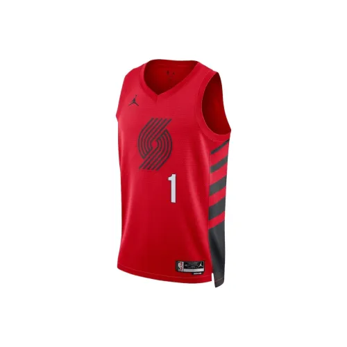 NBA Portland Trail Blazers Jordan Statement Swingman Anfernee Simons Баскетбольная Джерси Унисекс Красный