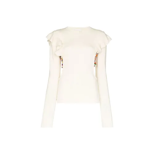 Chloe SS22 Кашемир Свитер Женский Белый