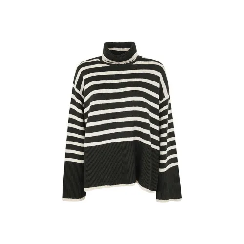 TOTEME Свитер Женский Темно-зеленый Белый Полосы