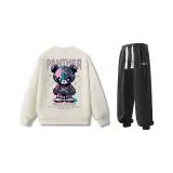 Комплект одежды (Хаки худи + черные штаны)