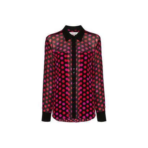 DVF Diane Von Furstenberg SS24 Рубашка Женская Фуксия