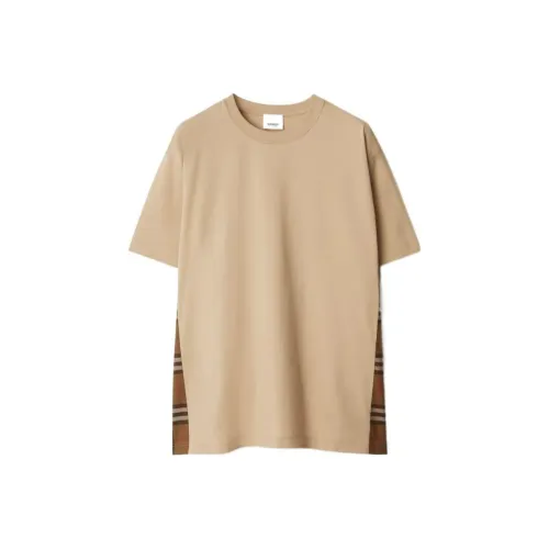 Burberry SS24 Рукав с оборванным плечом T-рубашка Женская Мягкий Рыжевато-коричневый