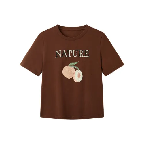 Pit T Рубашка Женская Темно-Кофейная