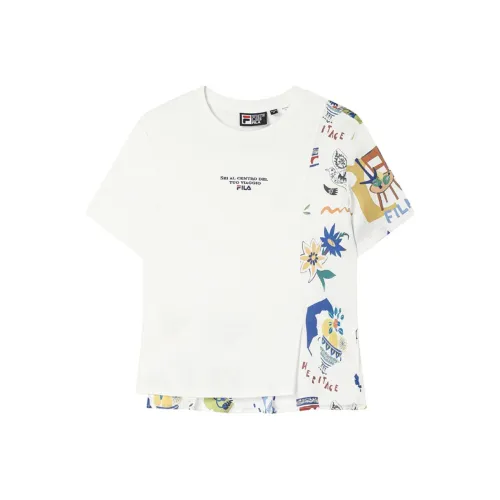 FILA Лайфстайл Облачный белый Женские Футболки