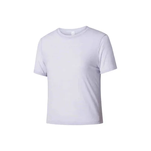 Anta Champion All Weather Series T-Shirt Женская Фиолетовая Облачный Серый