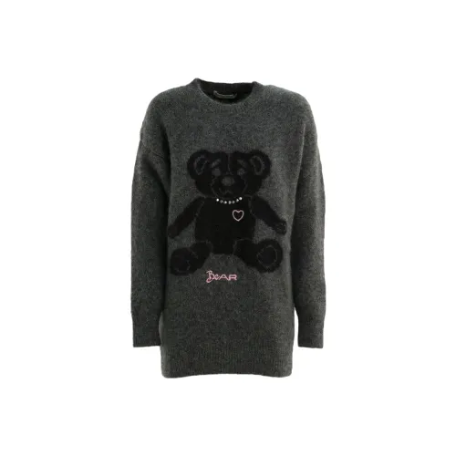 Alessandra Rich FW23 Свитер Женский Темно-Серый