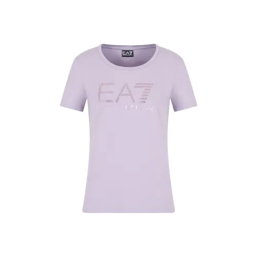 EMPORIO ARMANI EA7 Фиолетовые Женские Т-рубашки