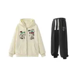 Комплект (Хаки Свитшот + Черные Спортивные Штаны)