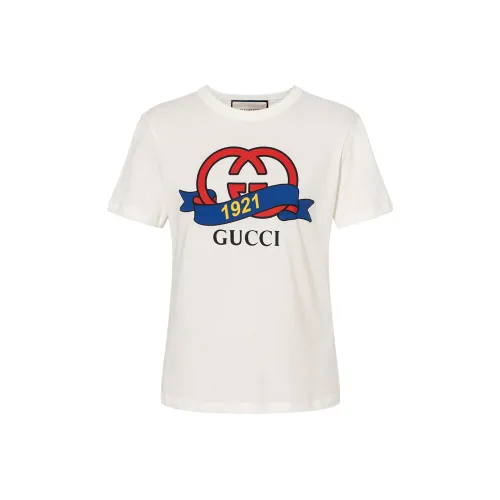 GUCCI Стандартная футболка женская бежевая