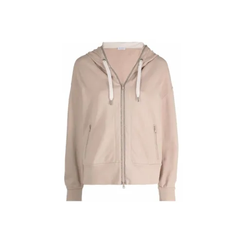 Brunello Cucinelli Светло-янтарные Женские Свитшоты