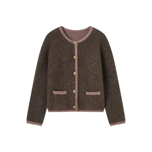 EICHITOO Трикотаж Женский Темно-Коричневый Комбинированный