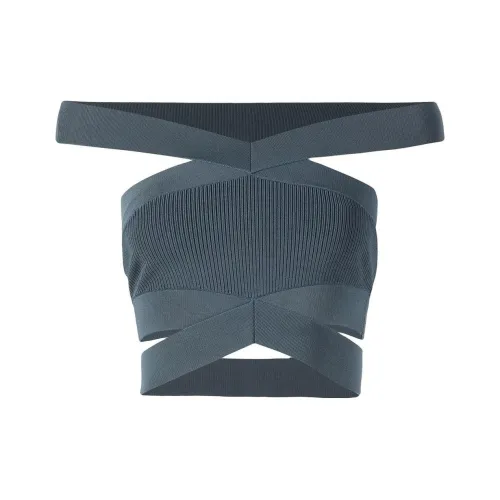 DION LEE Синий Женские Топы без бретелек