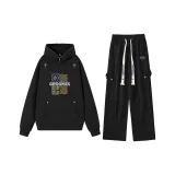 Комплект одежды (Черный топ + Черные штаны ночи)