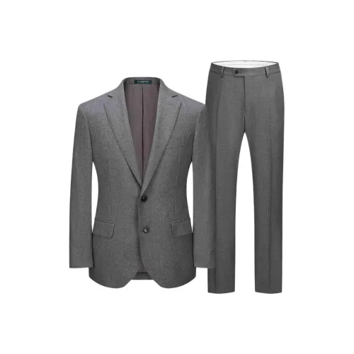 BY CREATIONS Men's Business Suits Medium Gray