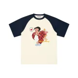 Абрикос/Темно-синий