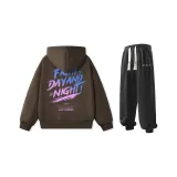 Комплект одежды (Свитшот кофейного цвета + Черные штаны)