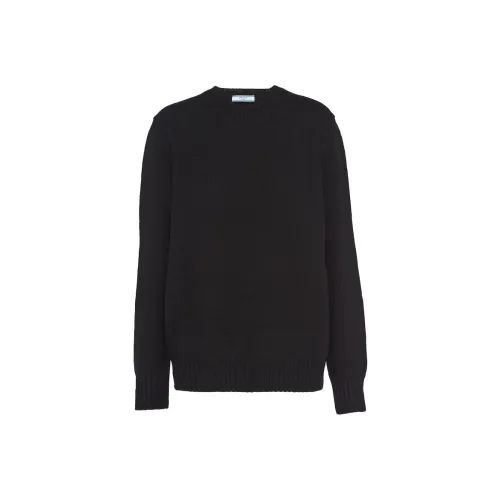 PRADA Шерсть и Кашемир Круглый вырез Свитер Женский Черный
