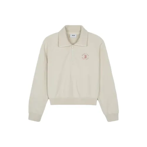 MLB Base Logo Basic Collection Boston Red Sox Толстовка Женская Темный Кремовый