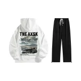 Комплект (белый топ+черные брюки)