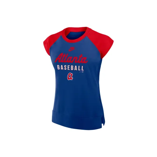 nike Dri FitAtlanta Braves T-Shirt Женская Морской Синий