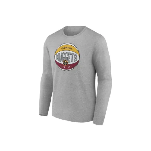 NBA Denver Nuggets Fanatics Твердый Цвет Графический Баскетбольная Джерси Мужская Серого Цвета