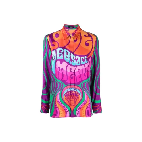 VERSACE Апельсиновые Женские Рубашки