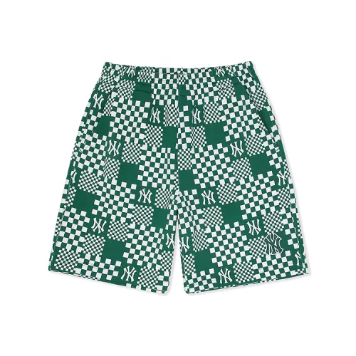 MLB Checkerboard New York Yankees Повседневные шорты Унисекс Конопля Зеленый