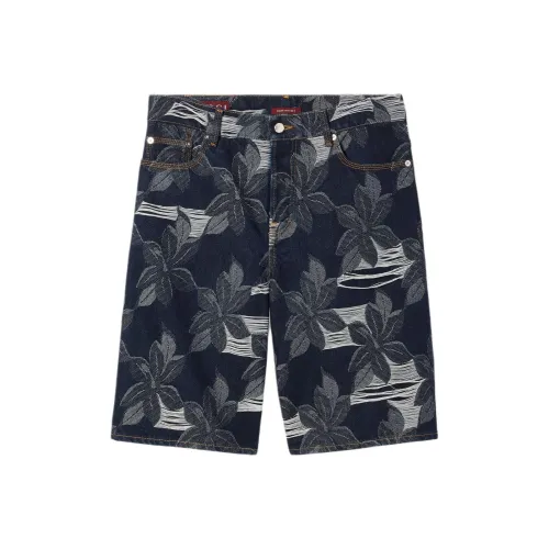 GUCCI Повседневные шорты Мужские Темно-синие