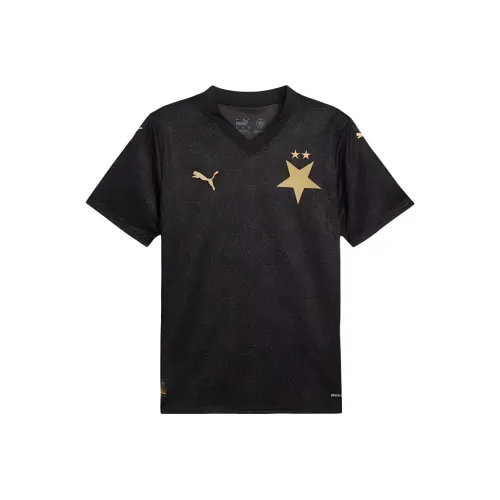 PUMA SK Slavia Praha Футбол Джерси Мужской Черный Победа Золотой