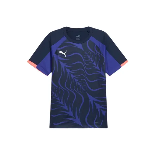 PUMA INDIVIDUALLIGA SS24 Graphic Джерси Мужской Футбол Джерси Морской Синий