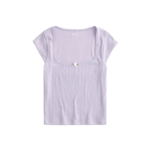 Hollister Стандартная T-рубашка Женская Фиолетовая
