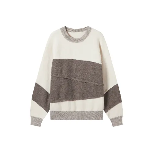 DIALOGUE Белый Серый Женские Свитера