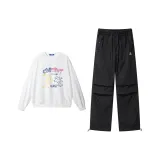 Белый топ+черные брюки