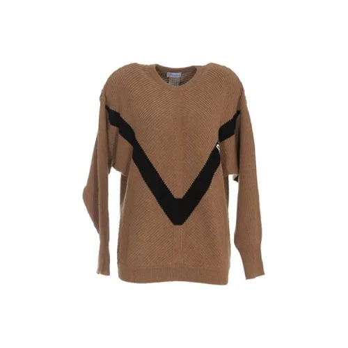 RED VALENTINO FW21 Свободный крой Свитер Женский Коричневый