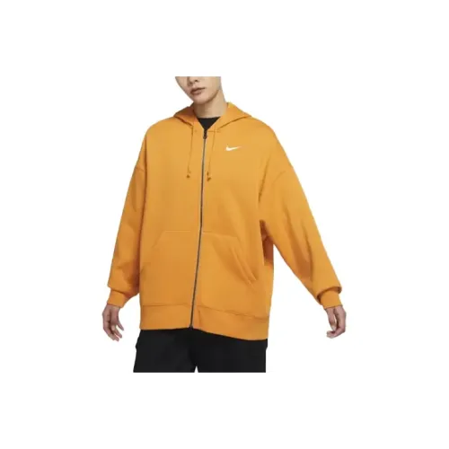 NIKE Свет Curry Желтый Женские Свитшоты