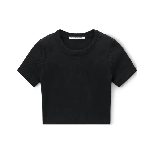 Alexander Wang Т-рубашка с оборванным рукавом женская черная