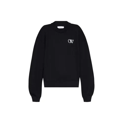 Off Белый Толстовка Женские Черный