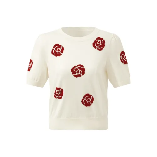 GOELIA Трикотаж Женский Красный Жаккард