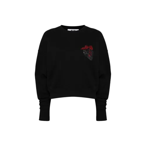 MSGM Обсидиановый черный Женские свитшоты