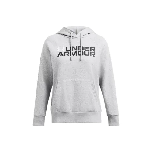 Under Armour Rival FleeceWordmark Толстовка Женская Современный Серый Вереск Цветочный Дизайн