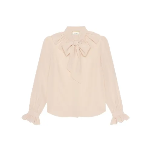 SAINT LAURENT Рубашка Женская Белая Пляжная