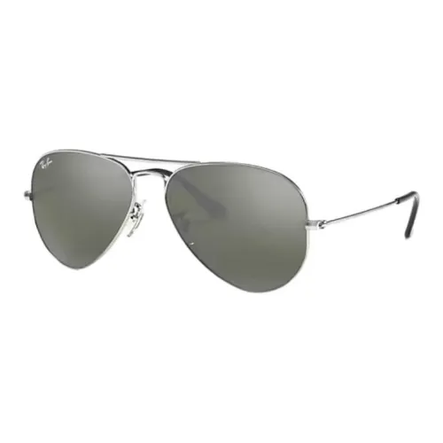 RayBan Металл Aviator Солнцезащитные очки Унисекс Серебряный