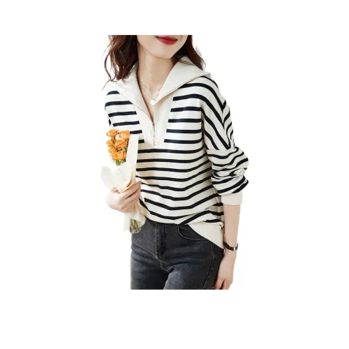 Mo Han Yi Mei Толстовка Женская Черные Полосы