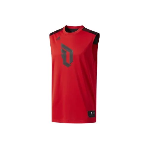 Adidas Dame Lillard Джерси Баскетбол Джерси Мужской Красный